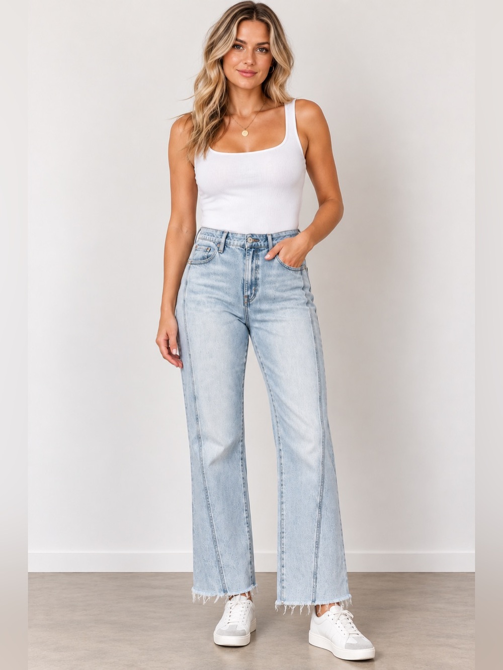 Pistola Light Wash High Rise Cropped Jeans Size 28